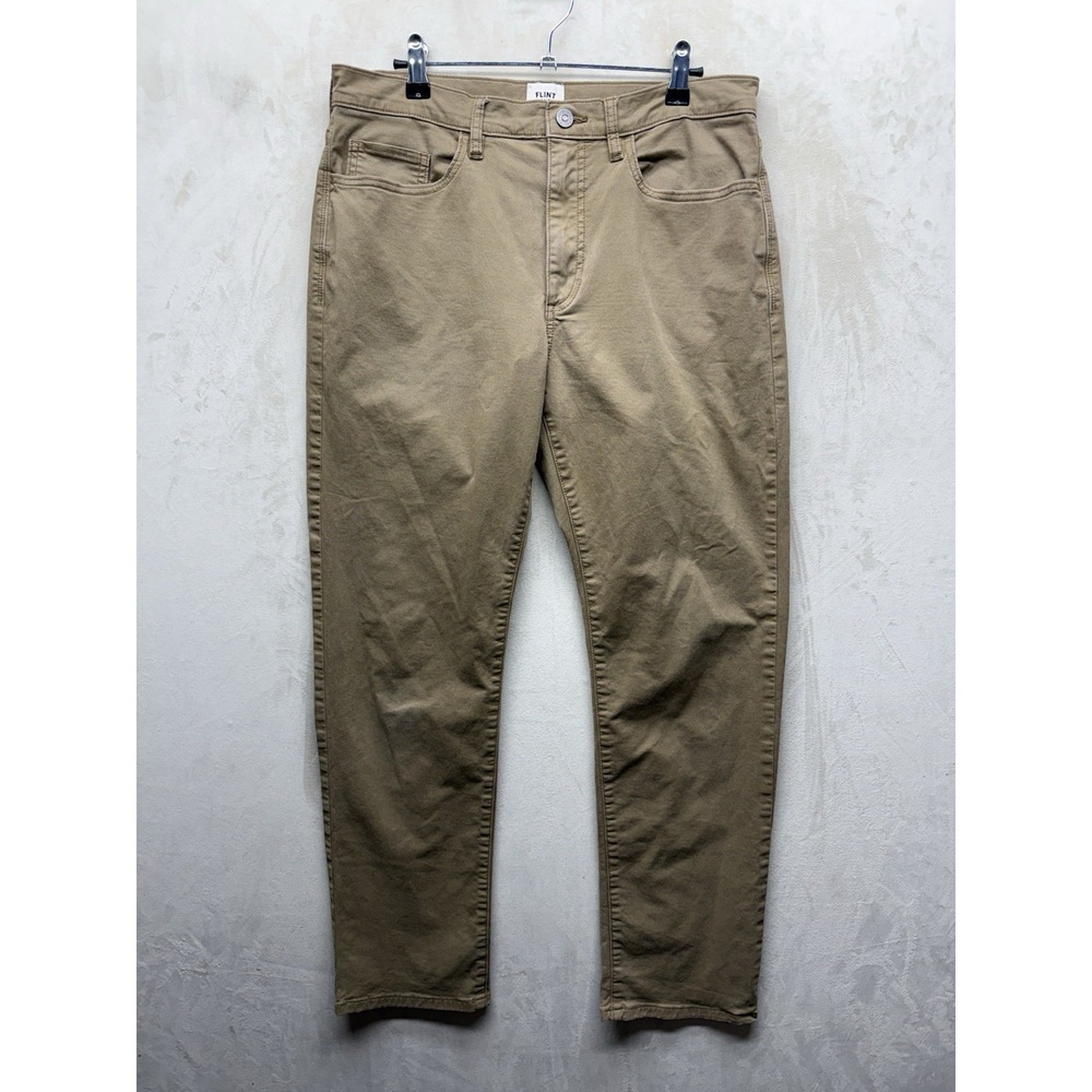 Flint and Tinder 365 Pant Mens 38x30 Khaki Brown Athletic Tapered Stretch Chino